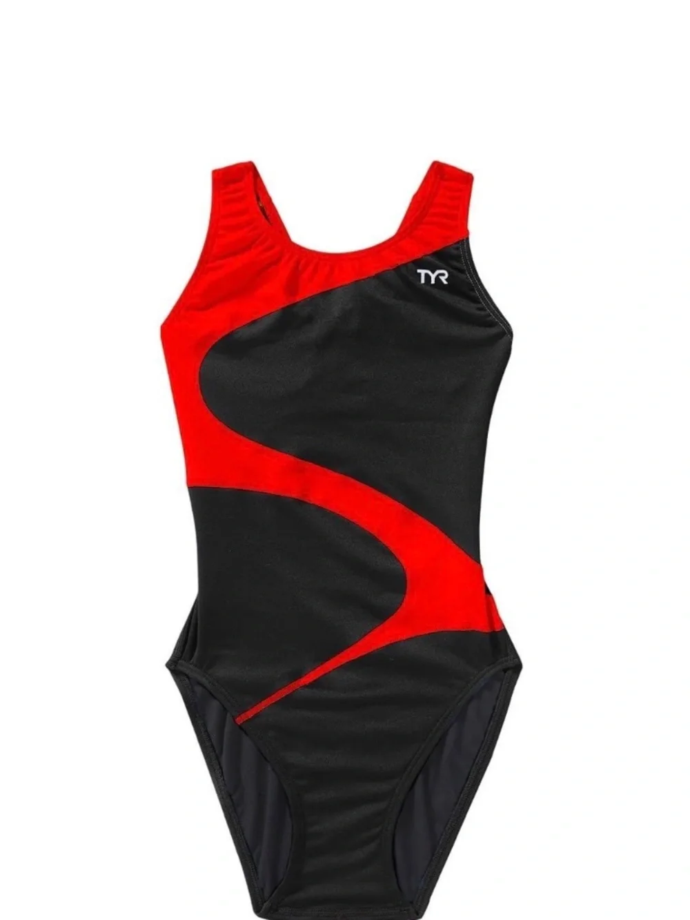 TYR Durafast Elite Girl's Maxfit One Piece – Vanguard Splice Swimsuit Black/Red